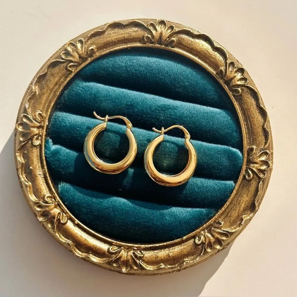 Gold Hoop Earrings N1406
